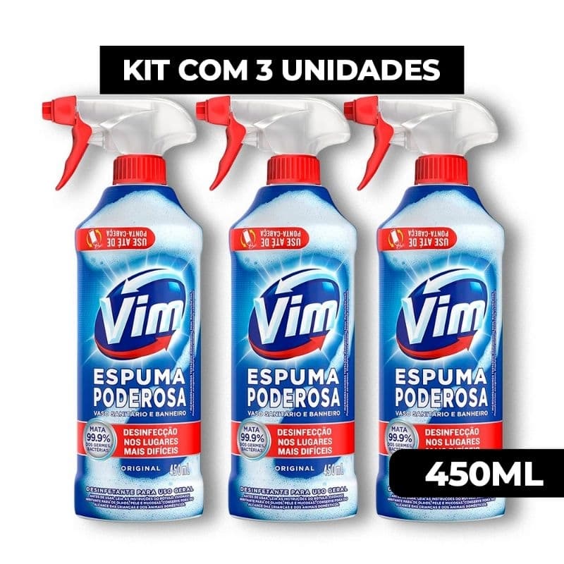 Vim espuma Poderosa Desinfetante Limpeza Pesada 450ml Gatilho
