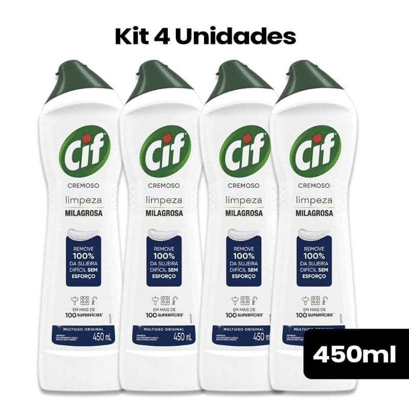 CIF Limpeza Milagrosa 450ml Sapólio Limpeza pesada Tradicional Multi Uso