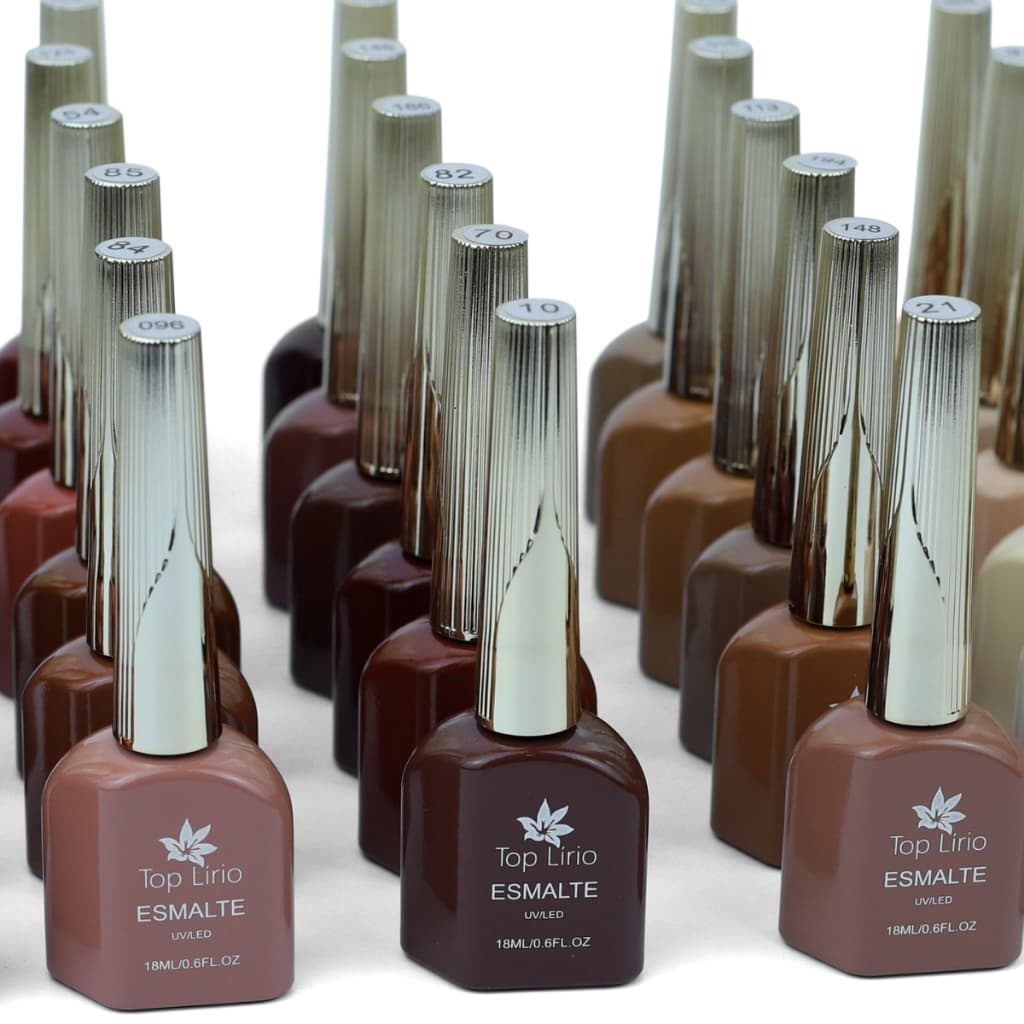 Esmalte em Gel 18ml Tons de Marrom Terroca e Nude Alta Pigmentação Escolha a Cor