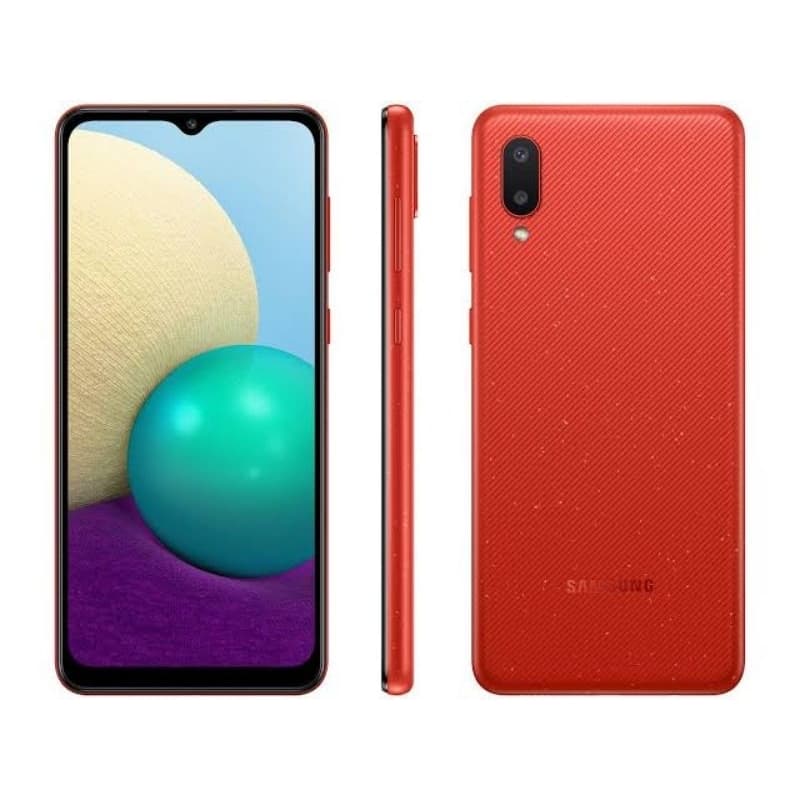 Smartphone Samsung Galaxy A02 32GB Vermelho 4G Quad-Core 2GB RAM 6,5” Câm. Dupla + Selfie 5MP

