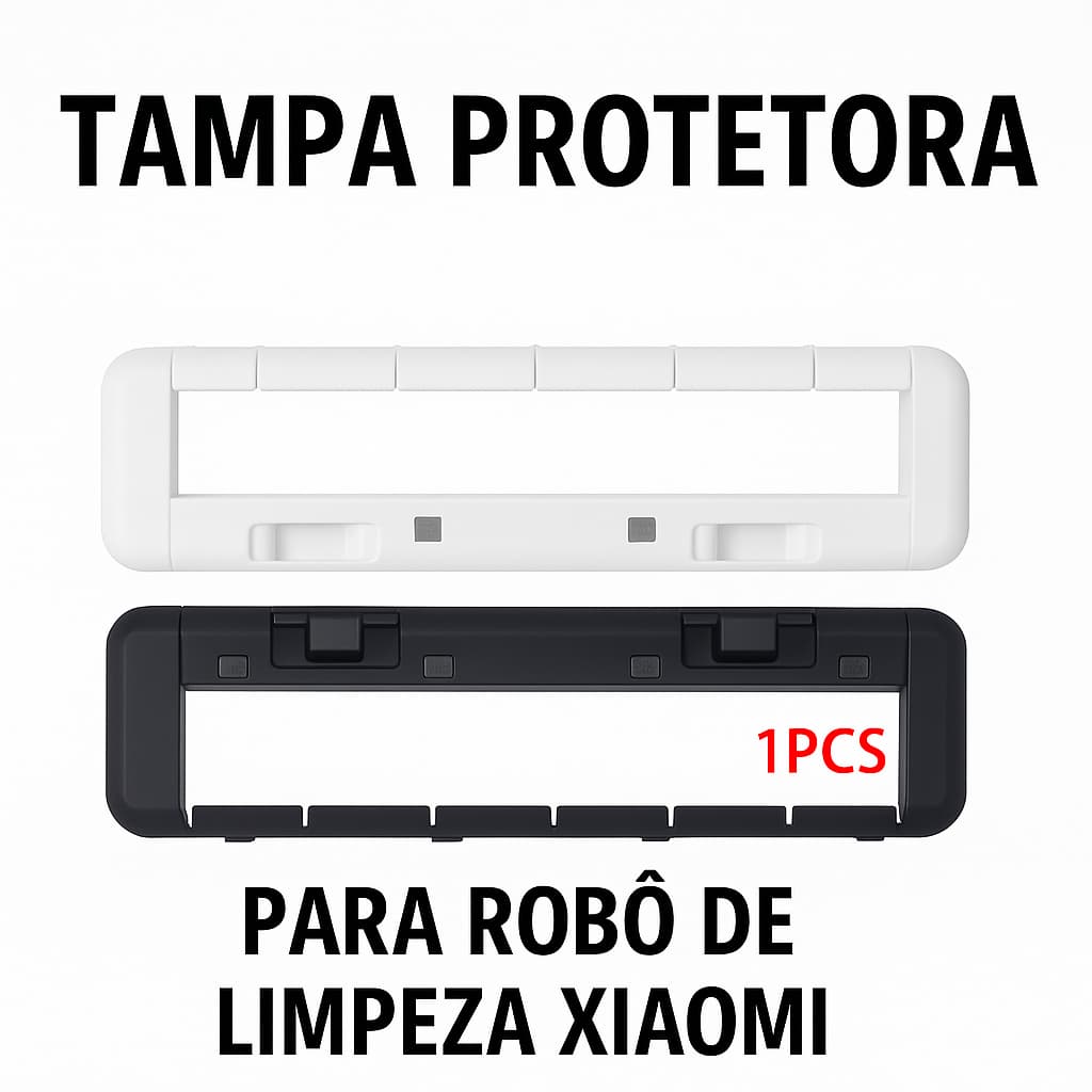 Tampa protetora para escova central de robô aspirador Xiaomi, branco e preto, 1 peça