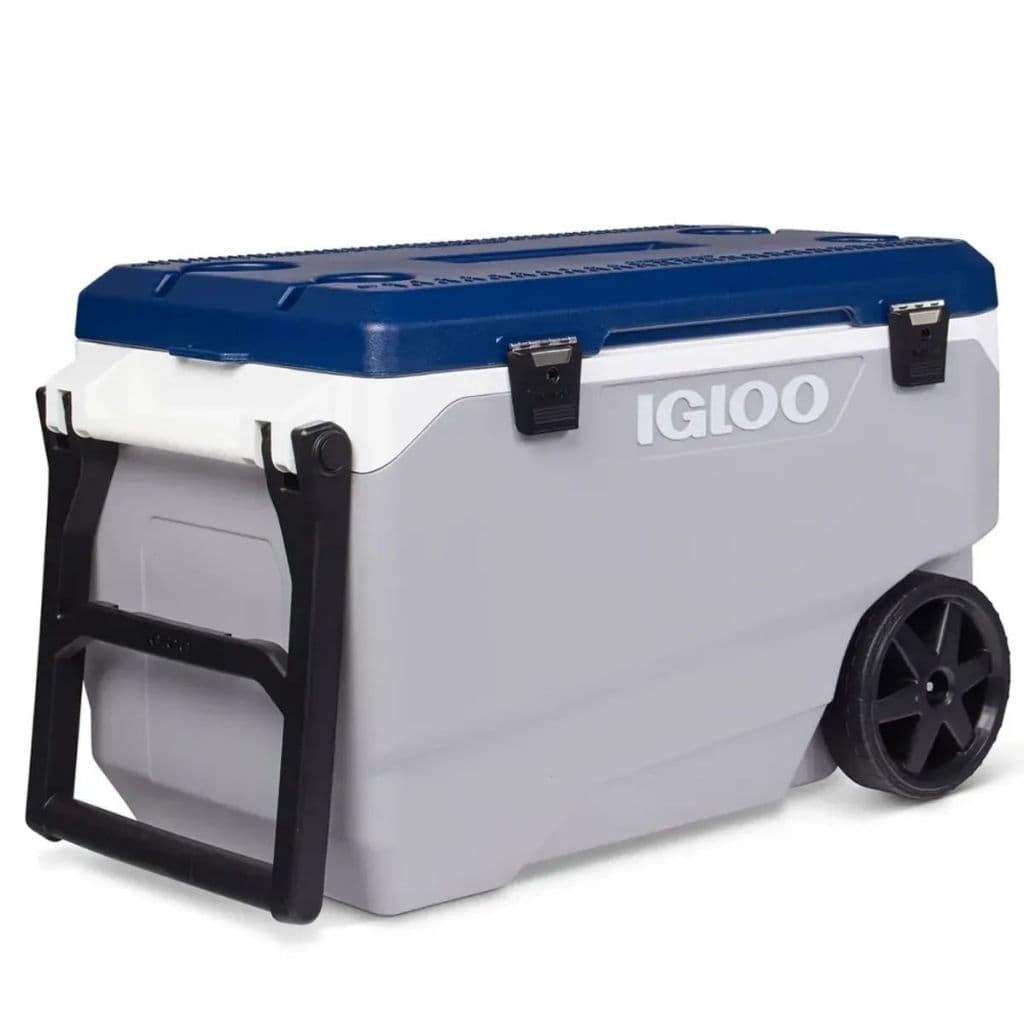 Caixa Térmica Igloo 85L com Rodas - Lateral Esquerda