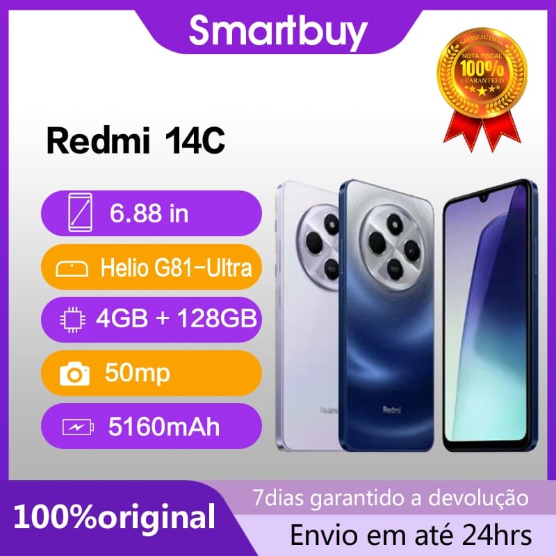Celular Xiaomi Redmi 14C 256GB 8GB / 4GB Ram / 128GB 6GB / 4GB Ram Dual Sim Global