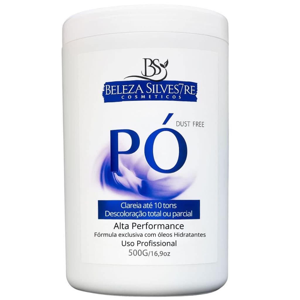 Pó Descolorante  Beleza Silvestre Clareia 10 Tons Profissional 500g – Alta Performance