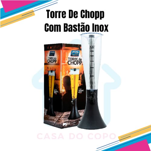 Torre de Chopp Gelada com Bastão Inox 3,5 Litros - GP Inox