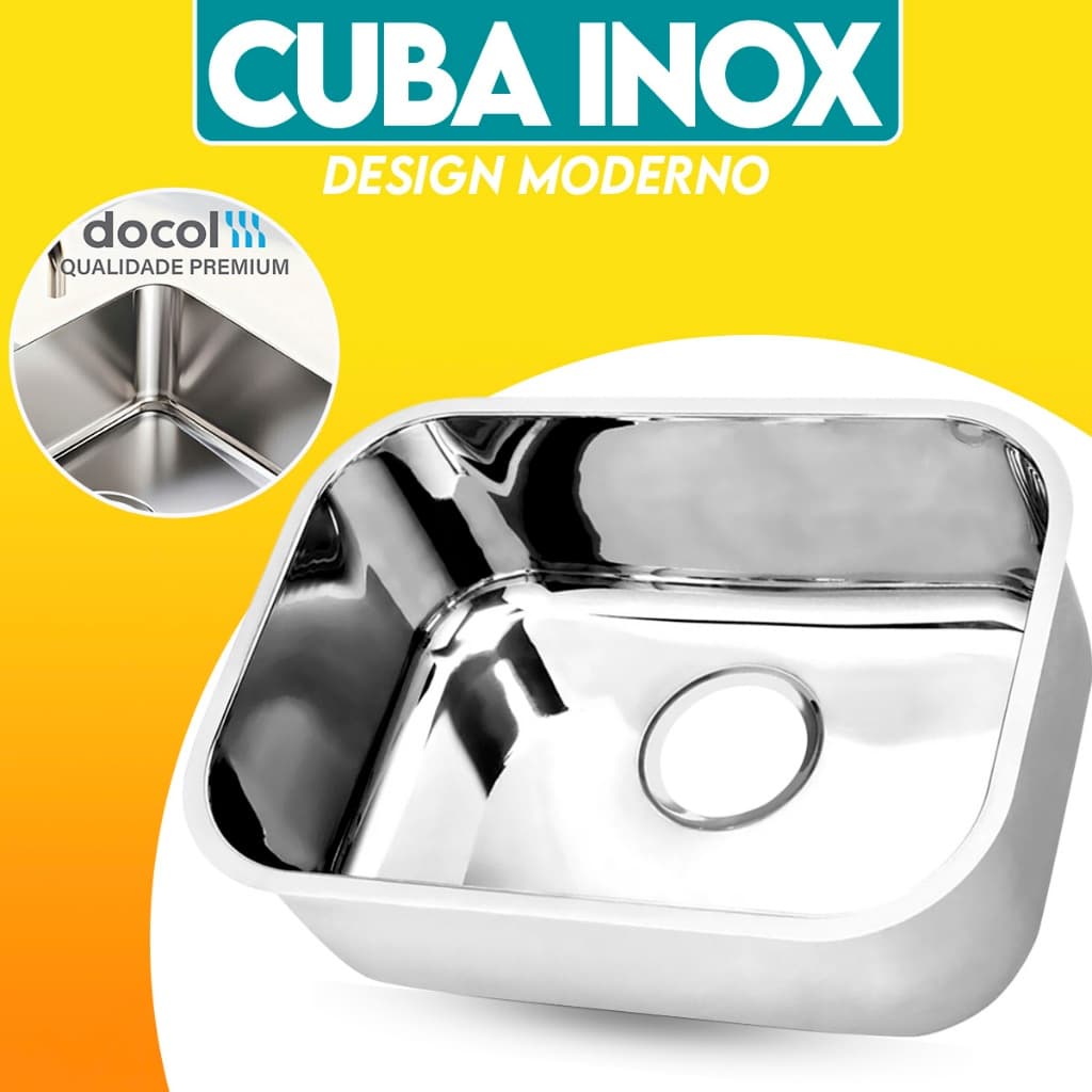 Cuba Pia Cozinha Gourmet Pia Aço 304 Inox Embutir Docol Tamanhos