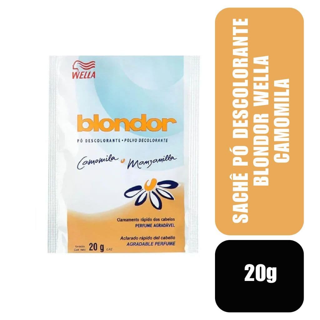 Sachê Pó Descolorante Blondor Wella Camomila 20g