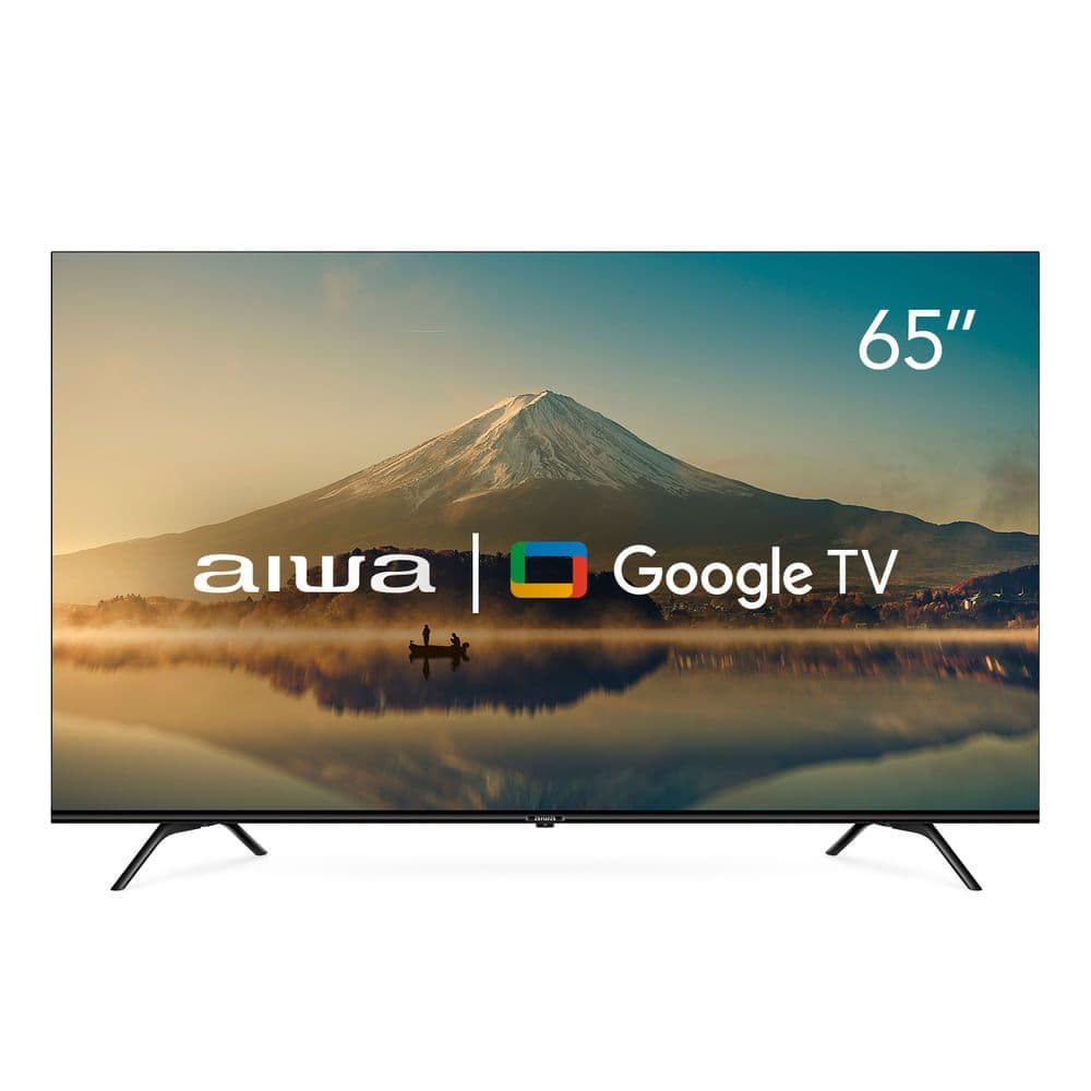 Smart TV Aiwa 65” Google TV 4K Comando de Voz Dolby Vision & Atmos AWS-TV-65-BL-01-G
