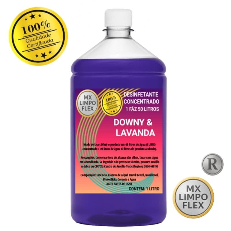 DESINFETANTE CONCENTRADO 50 LITROS DOWNY & LAVANDA DILUIR NA ÁGUA E JA ESTA PRONTO.