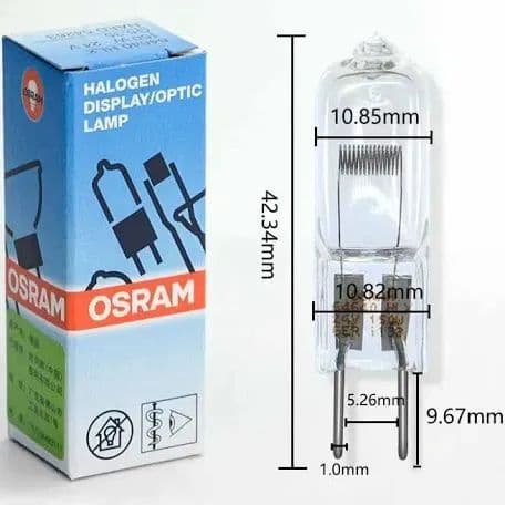 Osram - Lâmpada Hlx Fcs 24v 150w - 64640 - Kit 2 Pçs / Lampada Halogena Jc Bipino 24v 250w G6.35