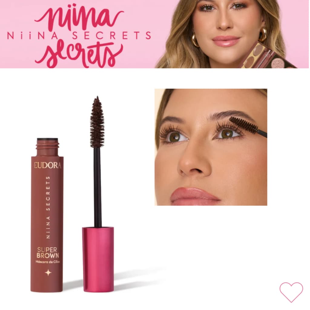 Máscara de Cílios Super Brown Niina Secrets Neutrals 10g - Máscara Niina Secrets marrom