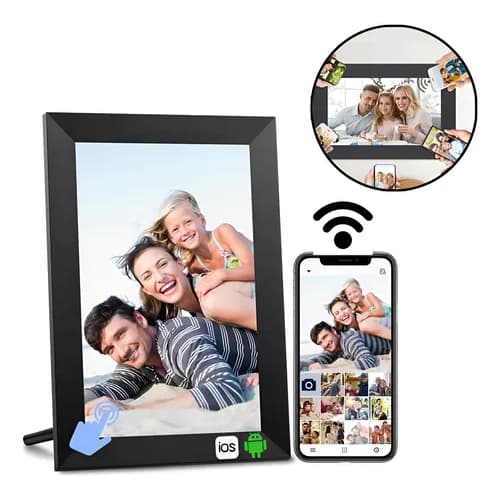 Porta-retrato digital Wi-Fi 7 polegadas com tela touch e alto-falante