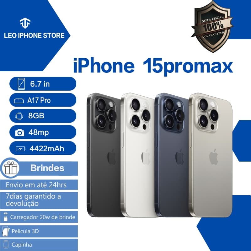 iPhone 15 Pro Max 128gb/256gb 100% Original Com Garantia - Vitrine