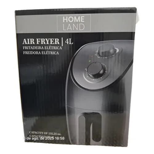 Fritadeira Elétrica Air Fryer Homeland 4l 220v (preta)