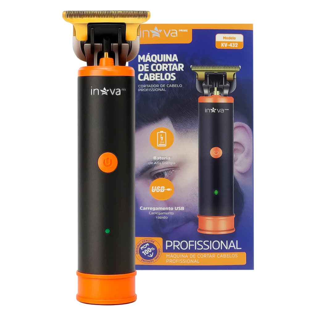 Máquina de Cortar Cabelo Pelos Profissional Sem Fio Original Inova