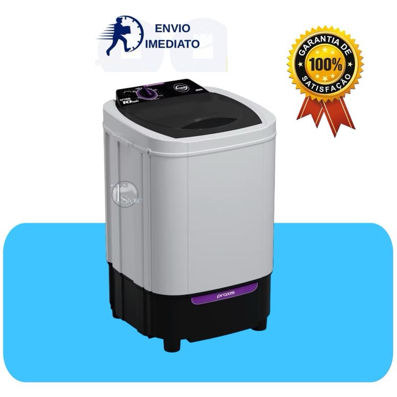 Lavadora de Roupas Praxis 10kg Branca Tanquinho Envio Imediato