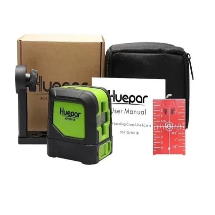 Nível Laser Huepar 2 Linhas Horizontal Vertical Construção com caixa, manual e bolsa
