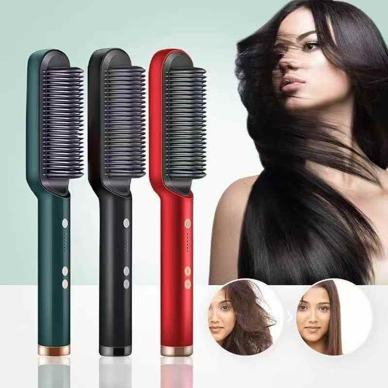 Escova Elétrica Alisadora De Cabelo Chapinha Temperatura Ajustável