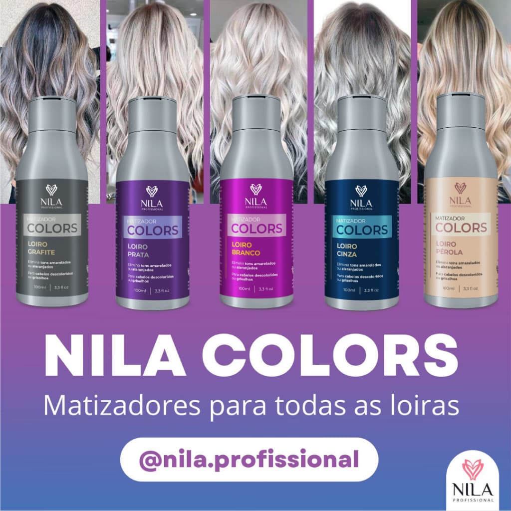 Matizador Pérola, Branco, Cinza, Grafite e Prata Nila Colors