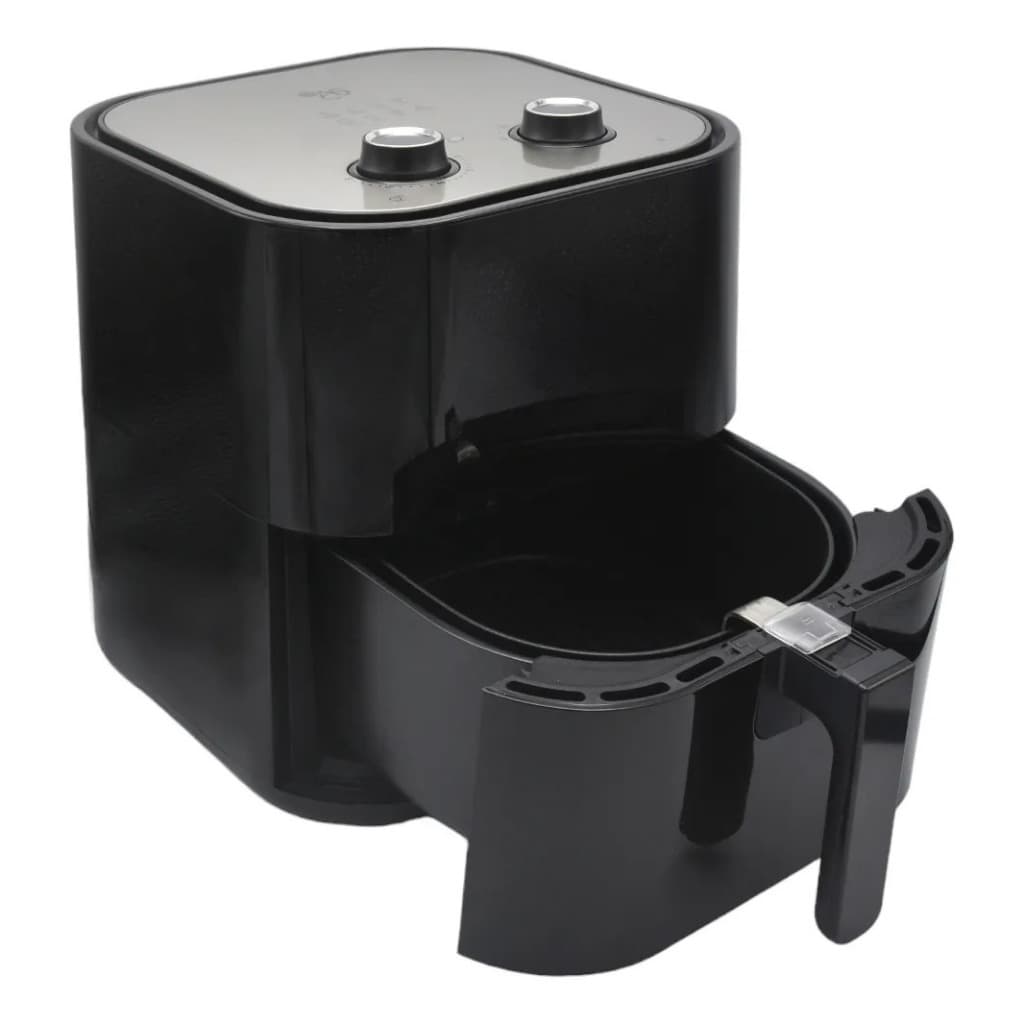 Fritadeira Air Fryer Napoli A5 7 Litros preta com cesto removível aberto