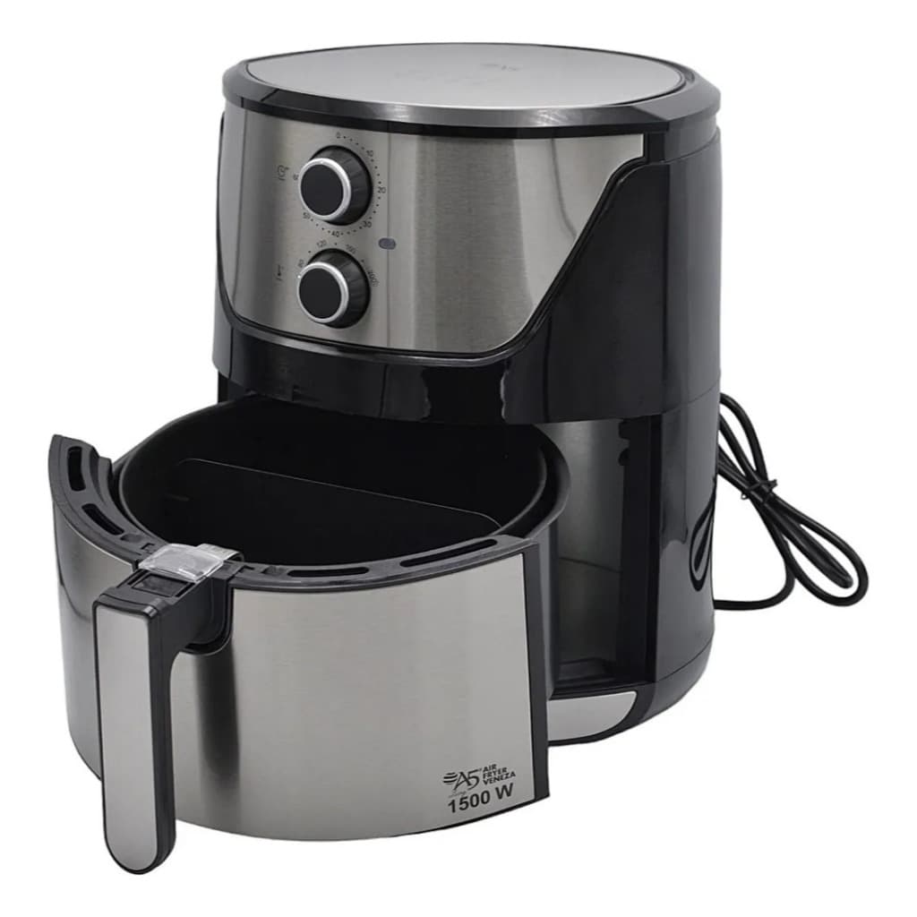 Fritadeira elétrica Air Fryer Veneza A5 com cesto removível e controles rotativos