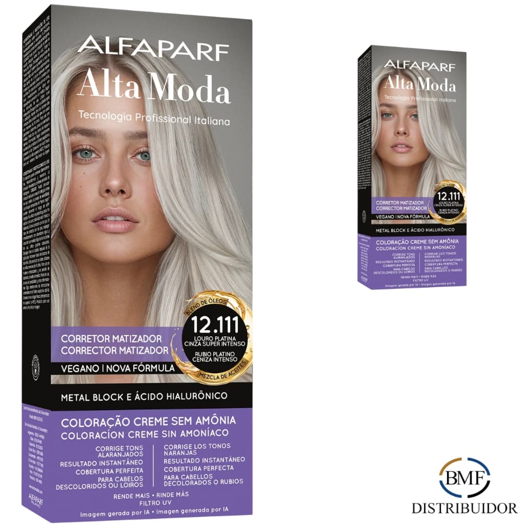 Tinta Para Cabelos Matizador Platinado Alta Moda Alfaparf