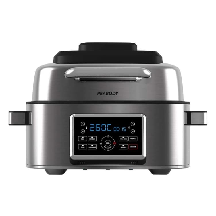 Fritadeira Air Fryer Grill Gigante 6l Aço Inox 127v Peabody com display digital