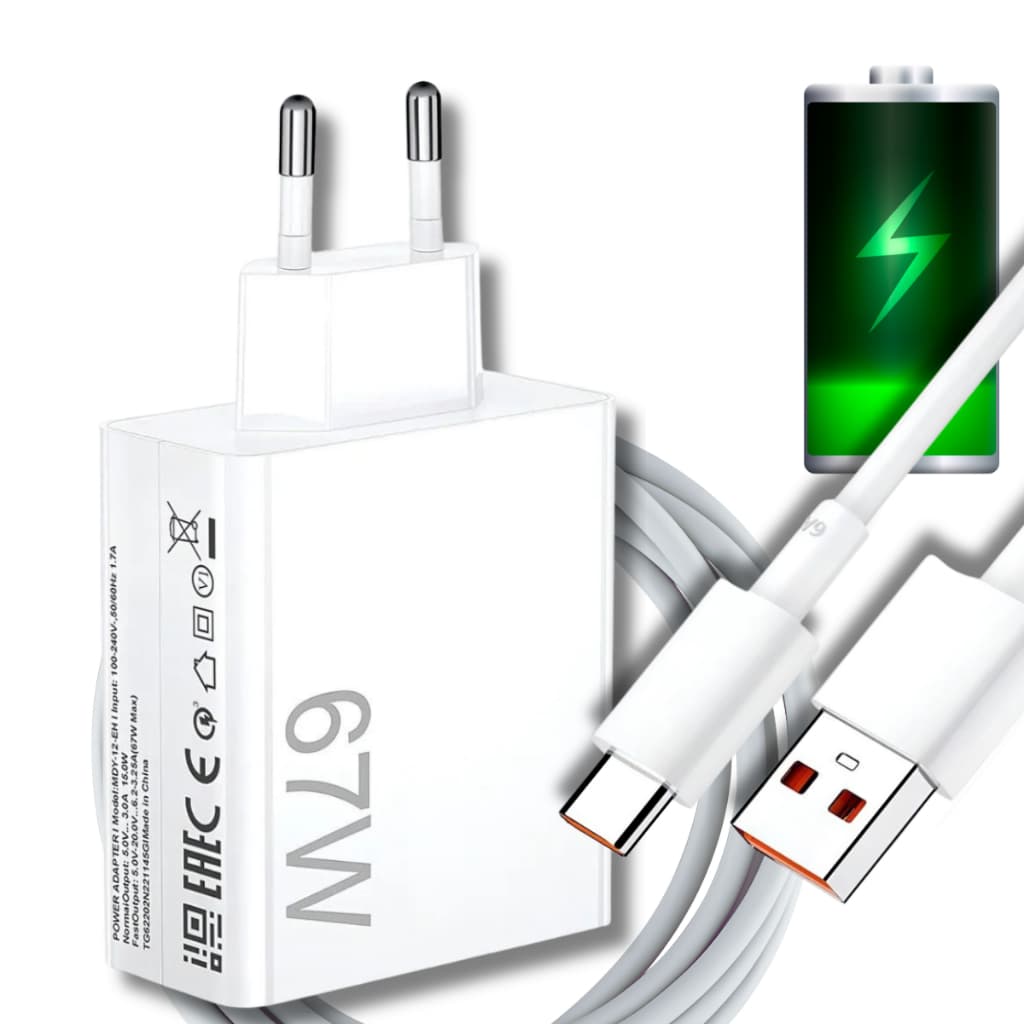 Carregador Original Tipo C Turbo 3.0 CharGing  Compatível Xiaomi - Redmi -Mi carregamento rápido