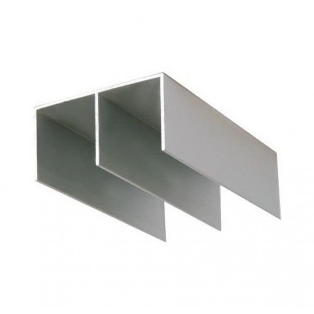 Trilho Superior Duplo Para Porta de Correr Guarda Roupa T00 (Cortado em Duas Barras na Medida a Escolher)