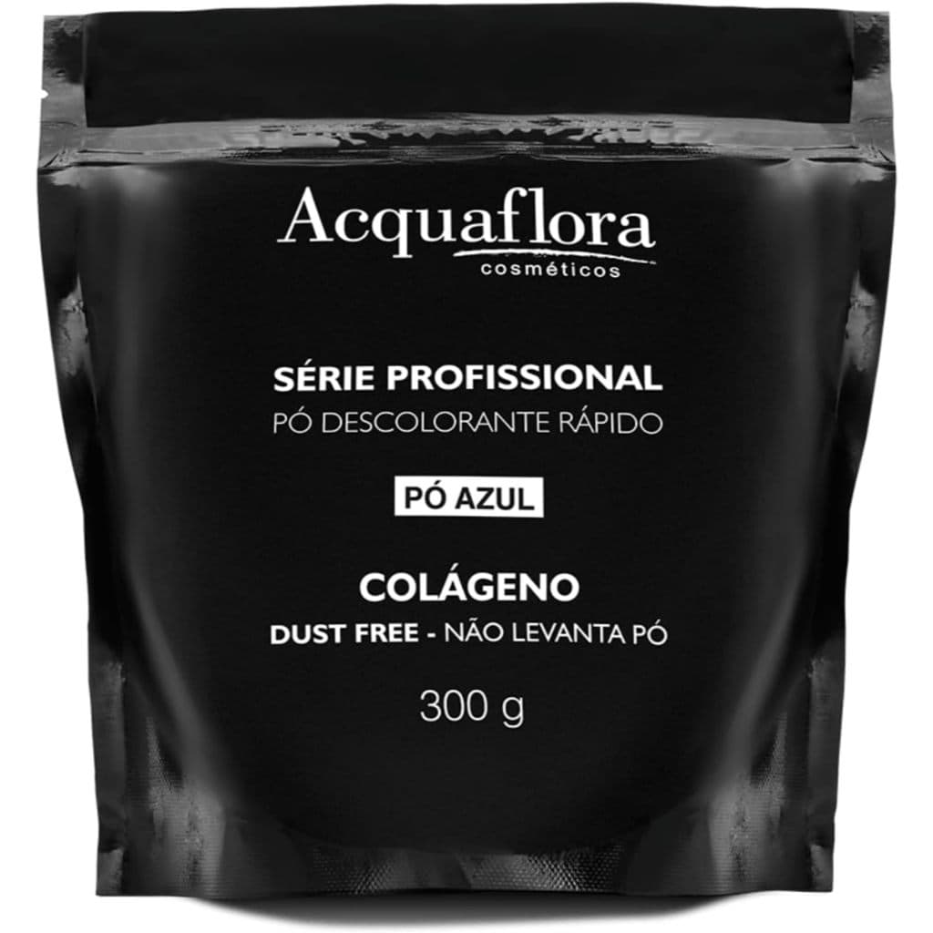 PÓ DESCOLORANTE PROFISSIONAL - ACQUAFLORA - PÓ AZUL COLÁGENO 300G