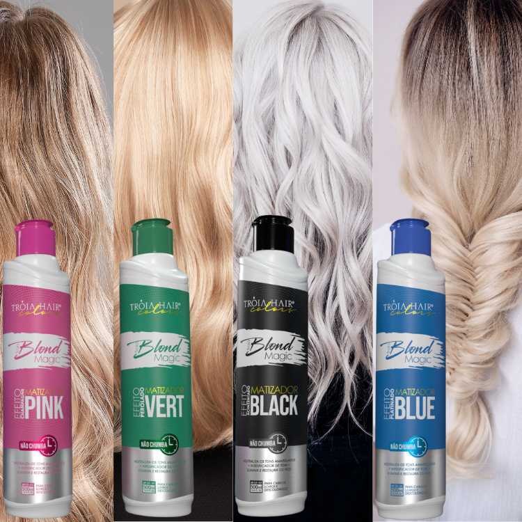 Máscara Matizadora Blond Magic – Efeito Desamarelador Profissional Tróia Hair