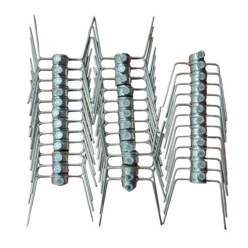 Kit de ganchos garfo espeto para máquina de frango, 36 peças, metal prateado e azul