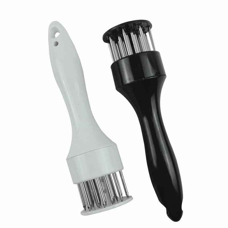 Amaciador de Carne Bife Com Furador Manual Aço Inox