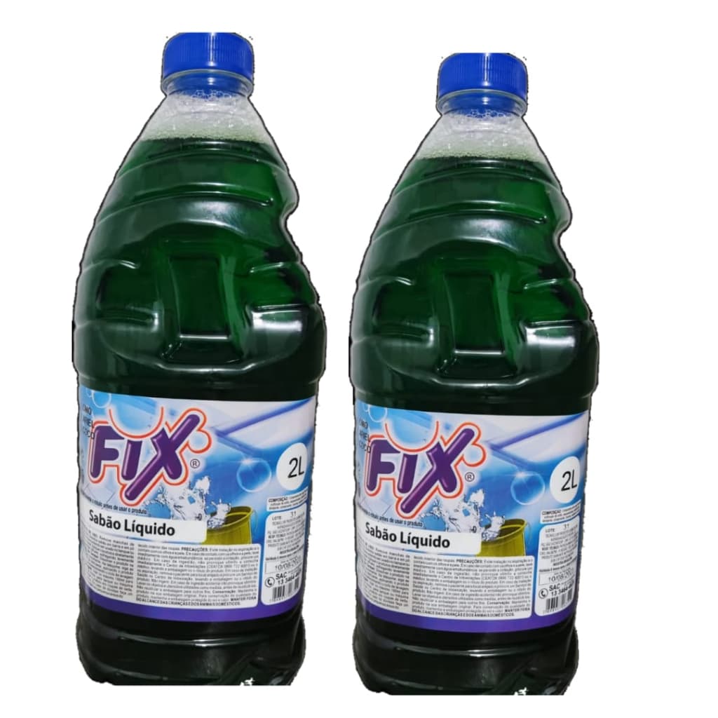 2 UNIDADES Sabão líquido para roupas FIX 2 Litros Fragrância ARIEL
