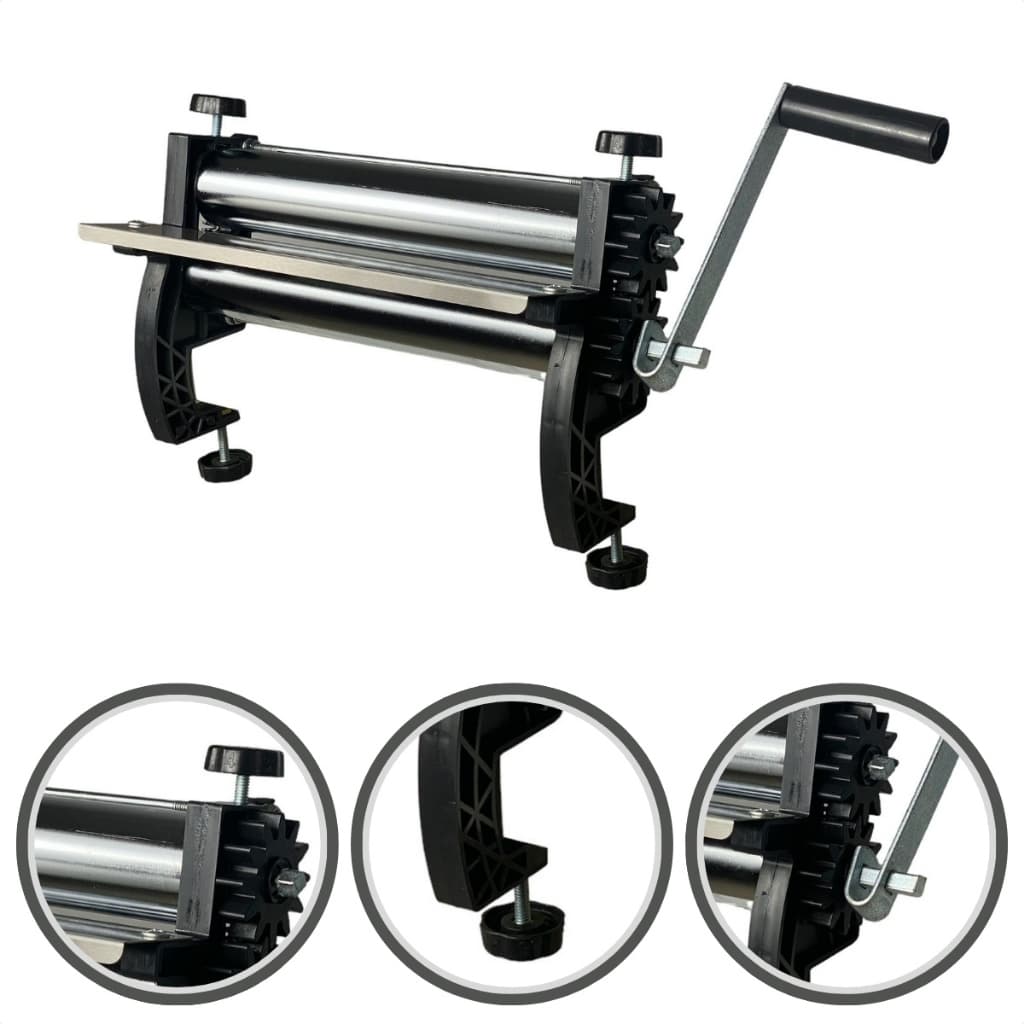Cilindro abridor manual para massa 28 cm preto e prata