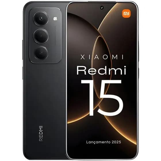Smartphone Xiaomi Redmi 15 256GB 8GB/128GB 6GB 7000mAh Lançamento 2025 Lacrado + Nota Fiscal