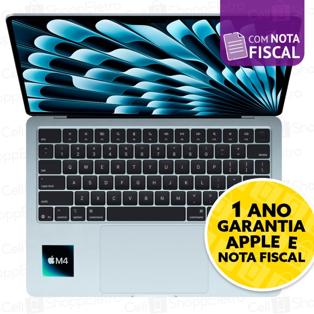 Apple Macbook Air M4 16GB RAM 256GB SSD Tela 13" e 15" Polegadas Novo Lacrado Garantia Apple com NF