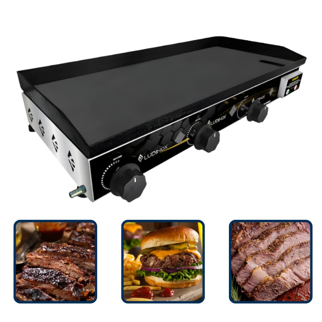 Chapa Lanche Gourmet 70x30 PROFISSIONAL  Industrial Profissional A Gás 5mm