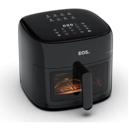 Fritadeira Sem Óleo Air Fryer EOS Chef Gourmet Compacta Digital Preta 220V