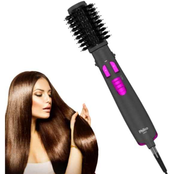 Escova Rotativa Philco PER02 1300W Bivolt MANUAL | Seca, Alisa, Modela e Dá Volume aos Cabelos