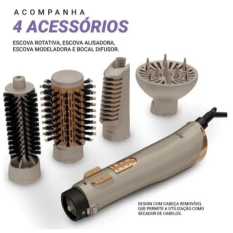 Escova Secadora Rotativa Philco PER03 1300W Bivolt MANUAL | Seca, Alisa e Modela os Cabelos