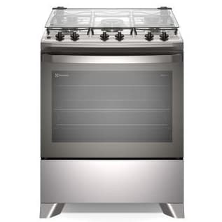 Fogão 5 bocas Electrolux Cinza Efficient com Mesa Inox, PerfectCook e VaporBake (FE5IC) - Bivolt