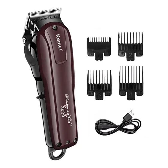 Kemei Km-2600-P Máquina De Cortar Cabelo Elétrico 5w Potente Recarregável Variação: USB-KM-2600-P