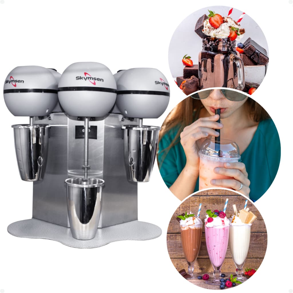 Batedor De Milk-shake Copo Inox 3 Hastes Bms-3-n Skymsen