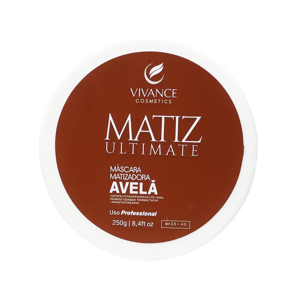 MASCARA MATIZADORA MATIZ ULTIMATE COR AVELÃ 250G CABELOS CHOCOLATE VIVANCE COSMETICS