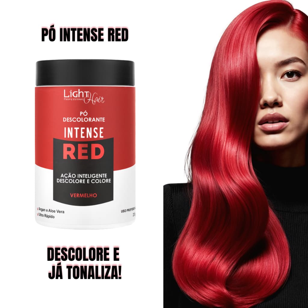 Pó Descolorante Intense Red Descolore - Colorindo 200gr Vermelho