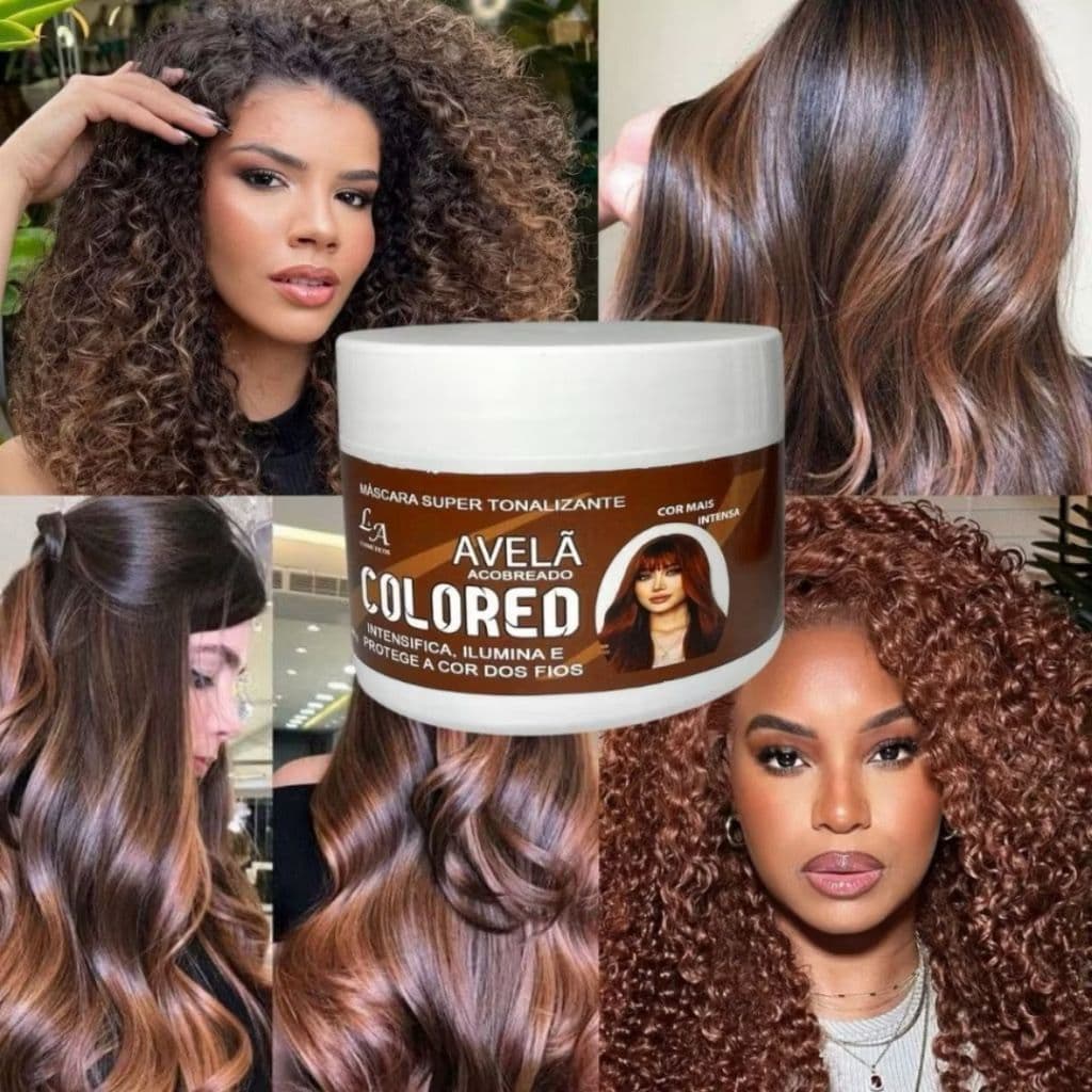 Tonalizante AVELÃ Acobreado - Chocolate - Morena - 100% NATURAL (SEM AMÔNIA) La Cosméticos