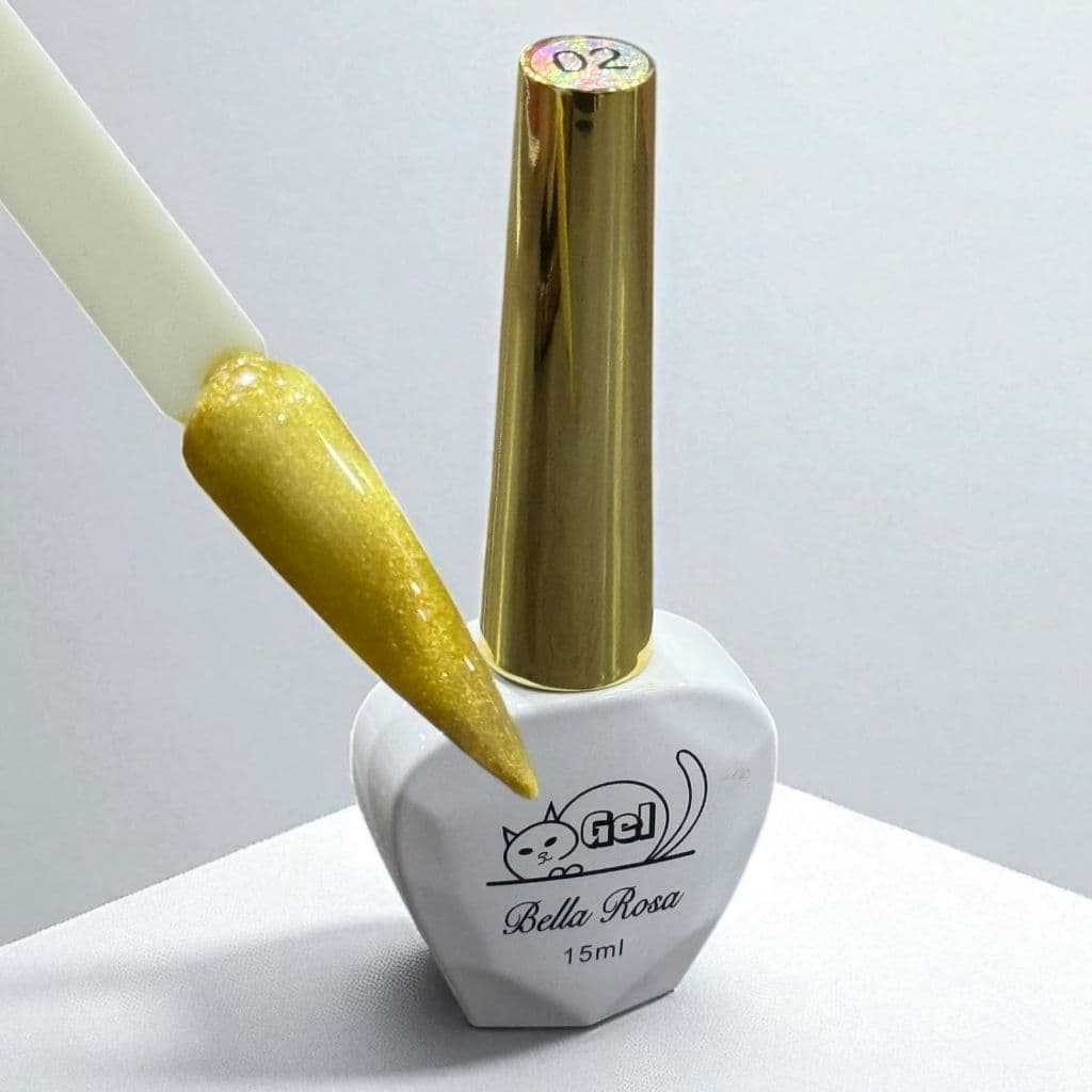 Esmalte Gel dourado e prateado - Olho de gato - Bella Rosa