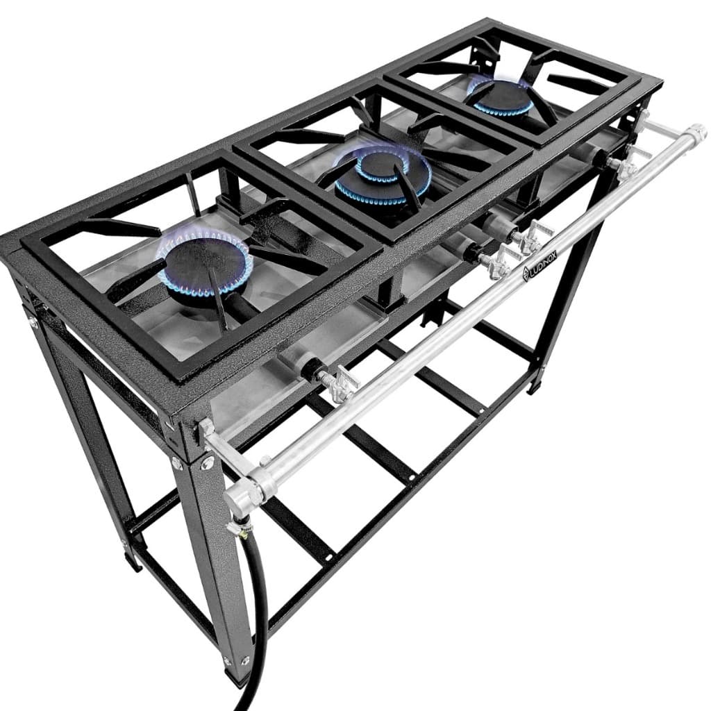 Fogão 3 Bocas Baixa Pressão 1 Qm Duplo 2 Qm 30x30