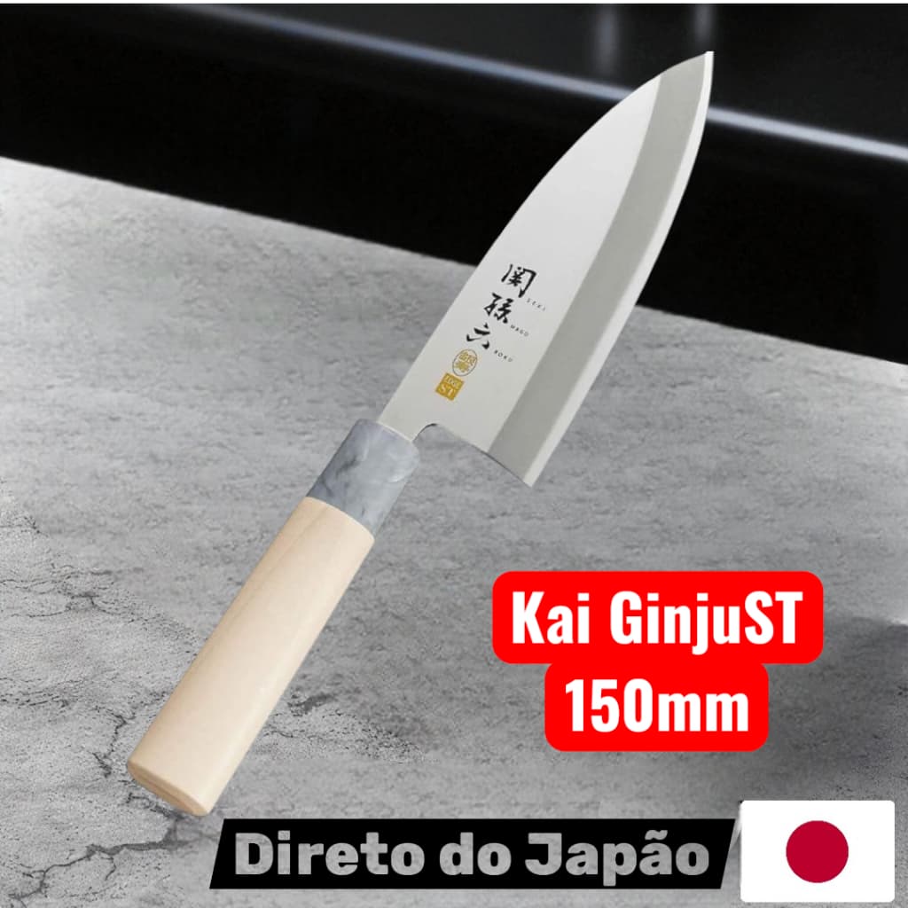 Faca de chef japonesa Kai Corporation DeBa Faca Sekimagoroku Ginju aço inoxidável 150mm